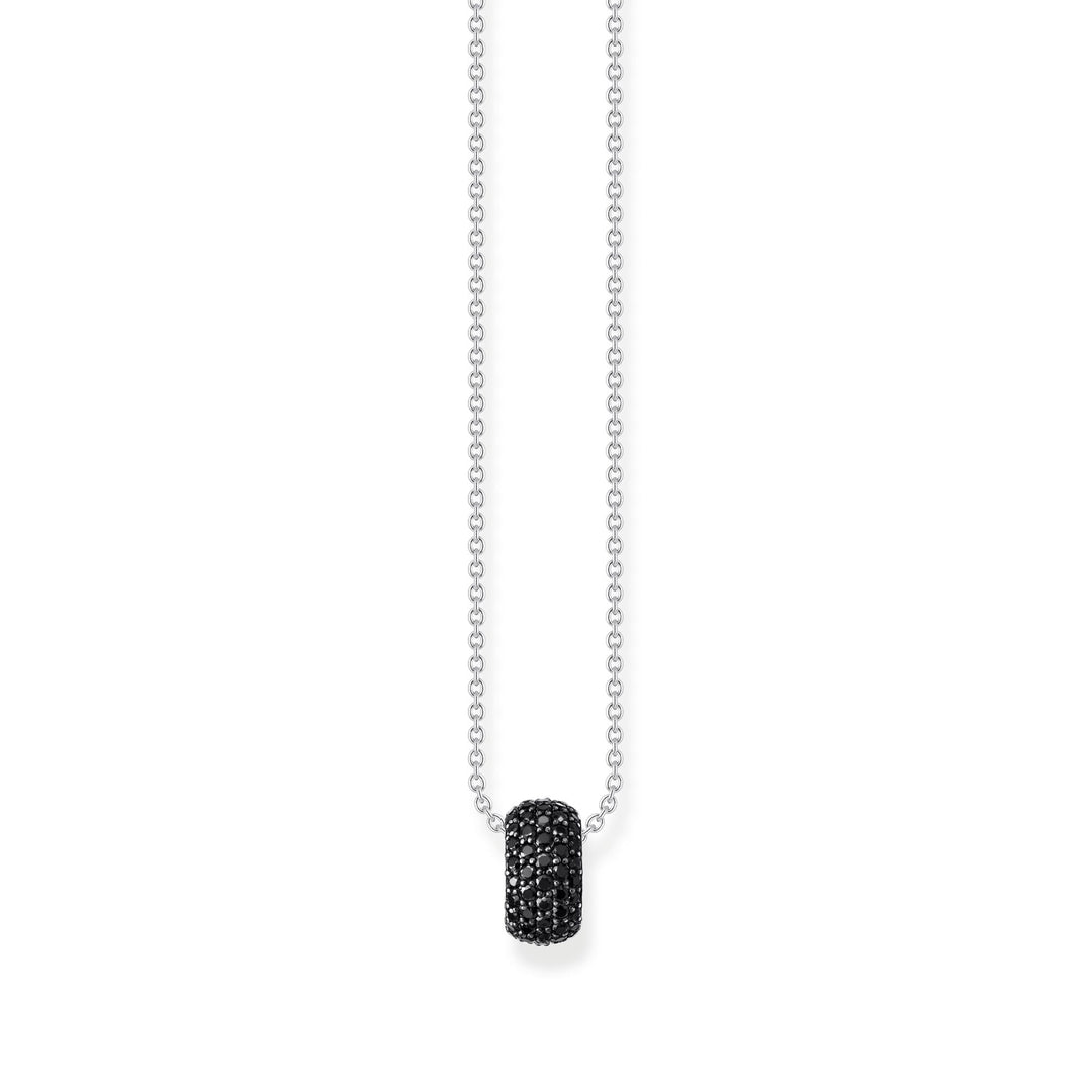 THOMAS SABO Necklace with ring pendant and black zirconia