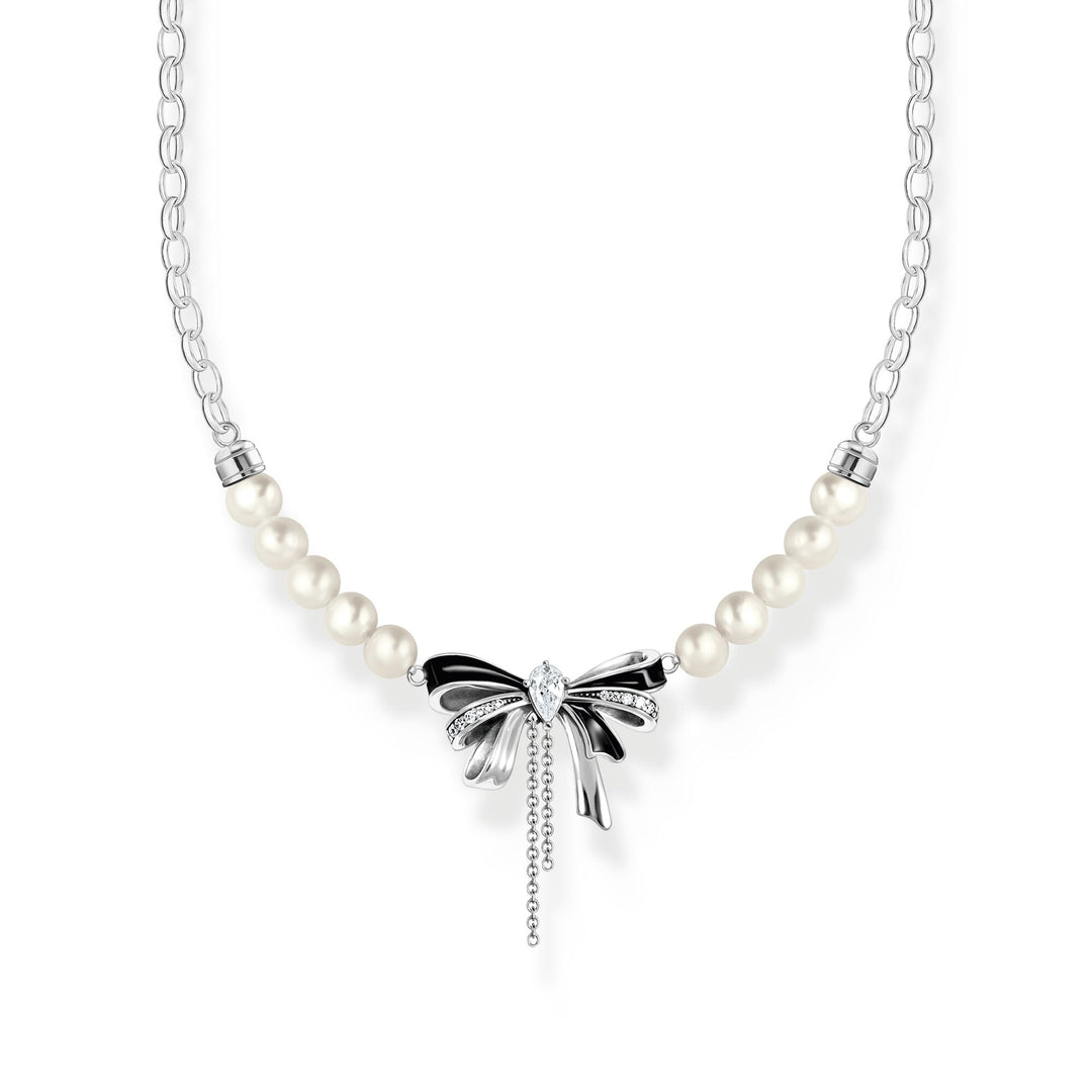 THOMAS SABO Romance bow necklace with freshwater pearls