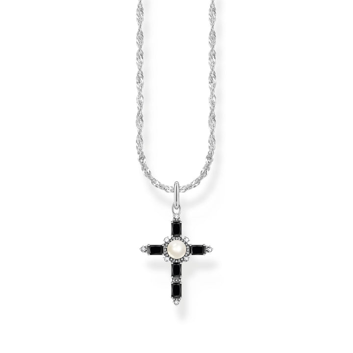 THOMAS SABO Romance Necklace with black cross pendant