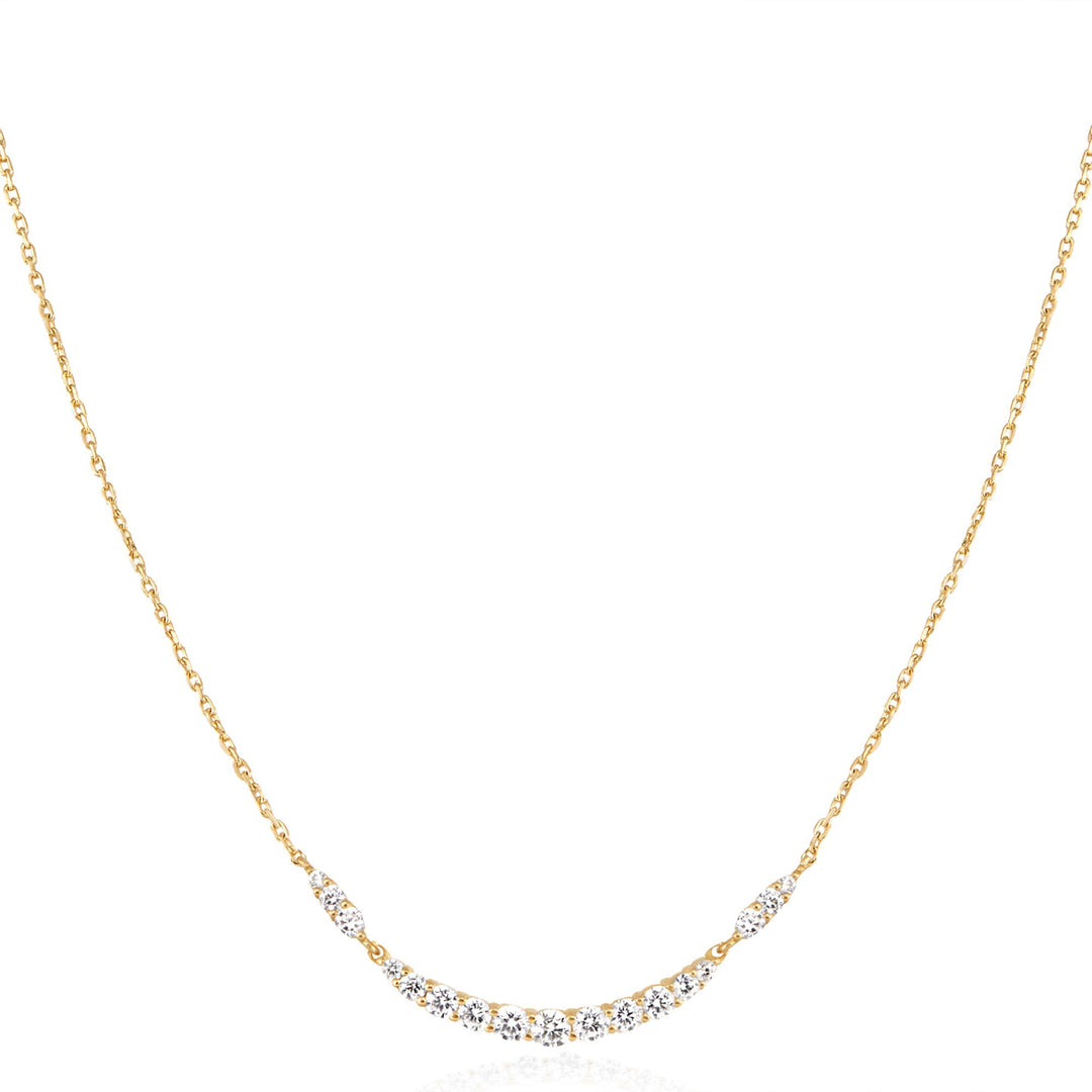 Ania Haie Gold Arc Pave Necklace