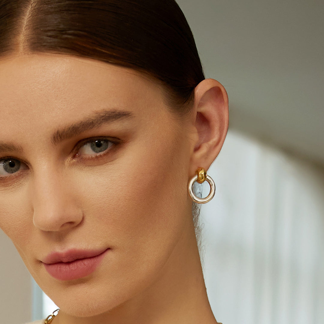 Ania Haie Two-Tone Hoop Earrings