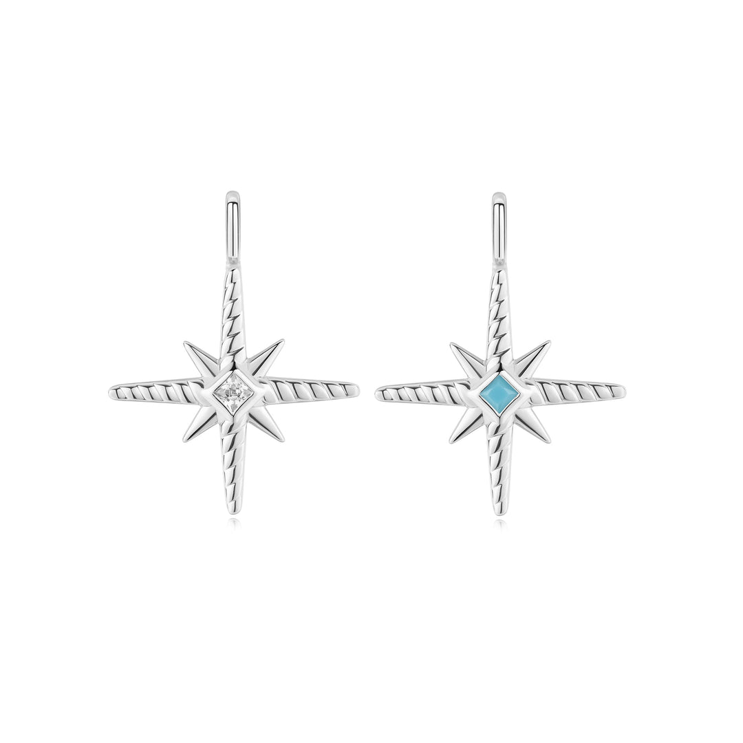 Ania Haie Silver Turquoise and Cubic Ziconia Star Charm