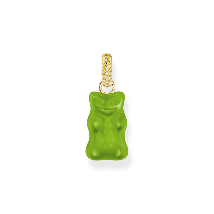 THOMAS SABO Large pendant with green goldbears and zirconia