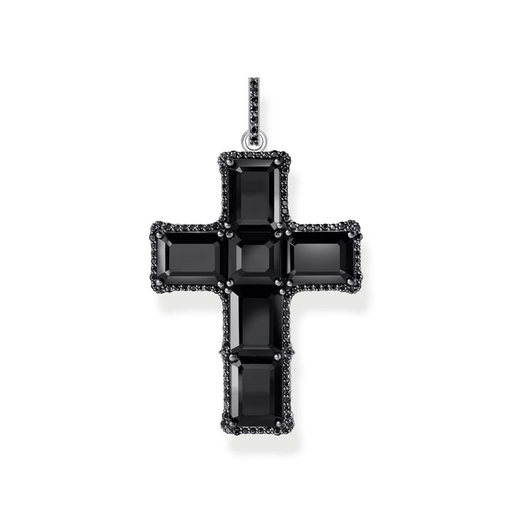 THOMAS SABO Cross pendant with black zirconia