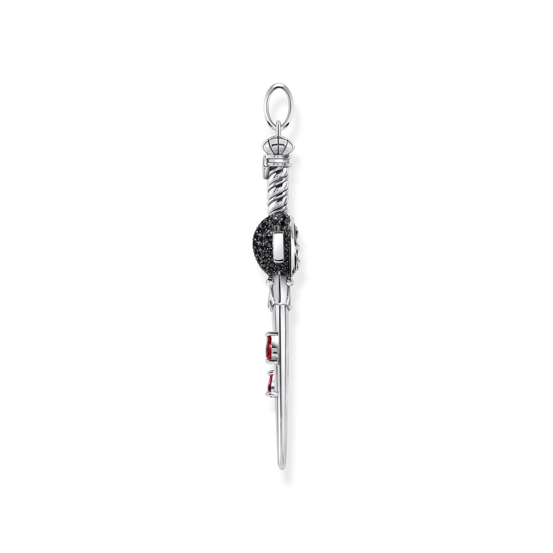 THOMAS SABO Sword pendant with black and red stones