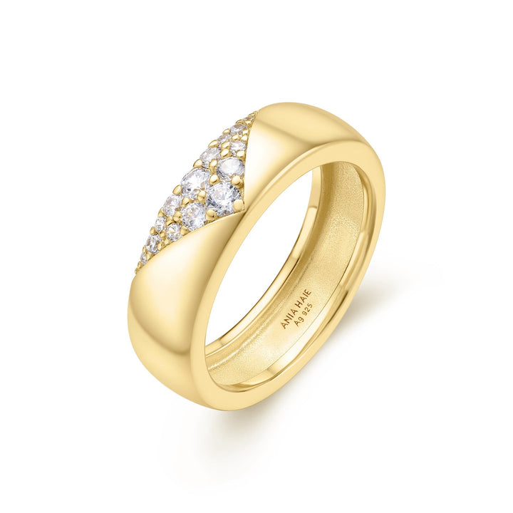 Ania Haie Gold Pave Cubic Zirconia Bold Statement Ring