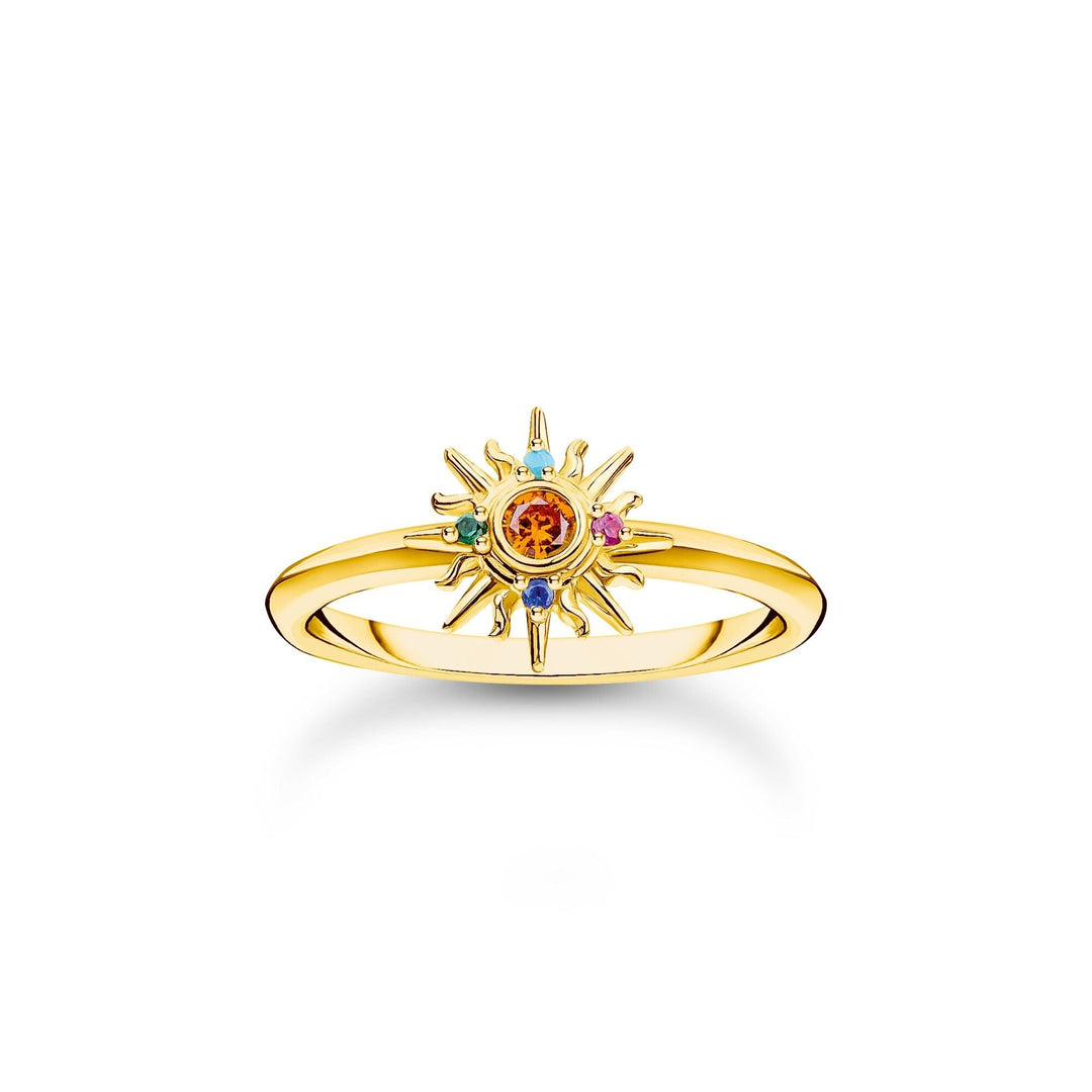 THOMAS SABO Ring with sun and colourful stones