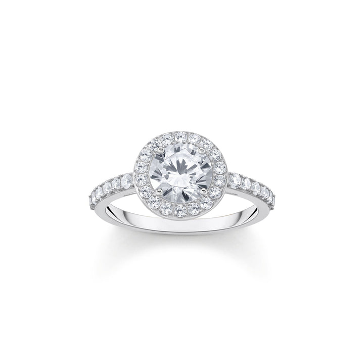 THOMAS SABO Halo ring with white zirconia in brilliant cut