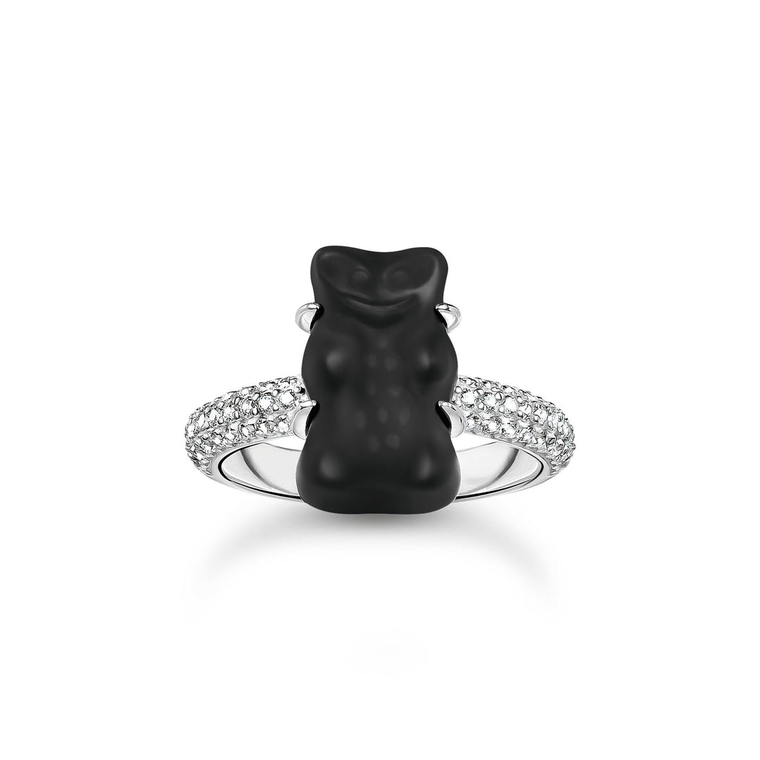 THOMAS SABO Ring with black Goldbear and zirconia