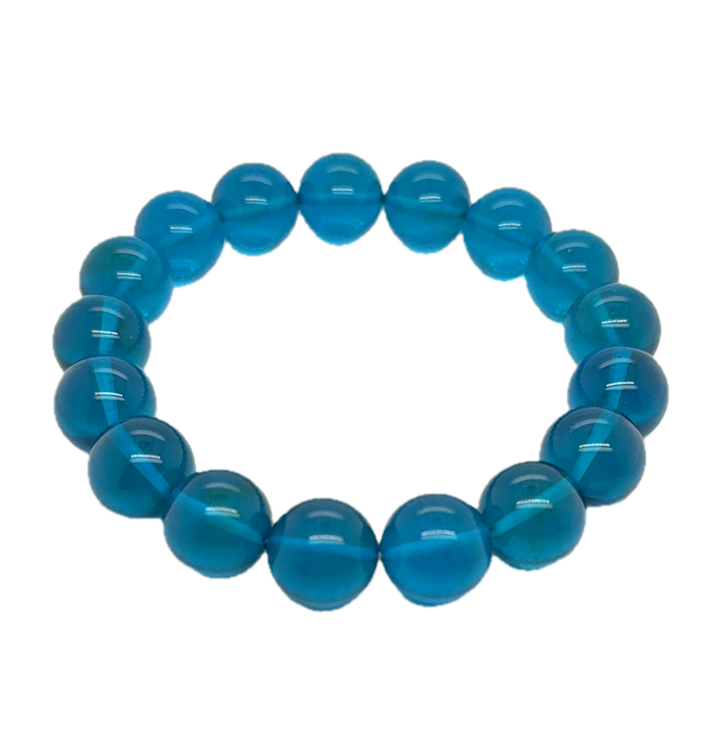 Baltic Amber Blue Infused Ball Bracelet