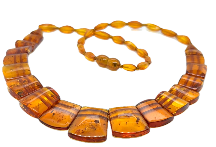 Baltic Amber Graduated Flat Necklace