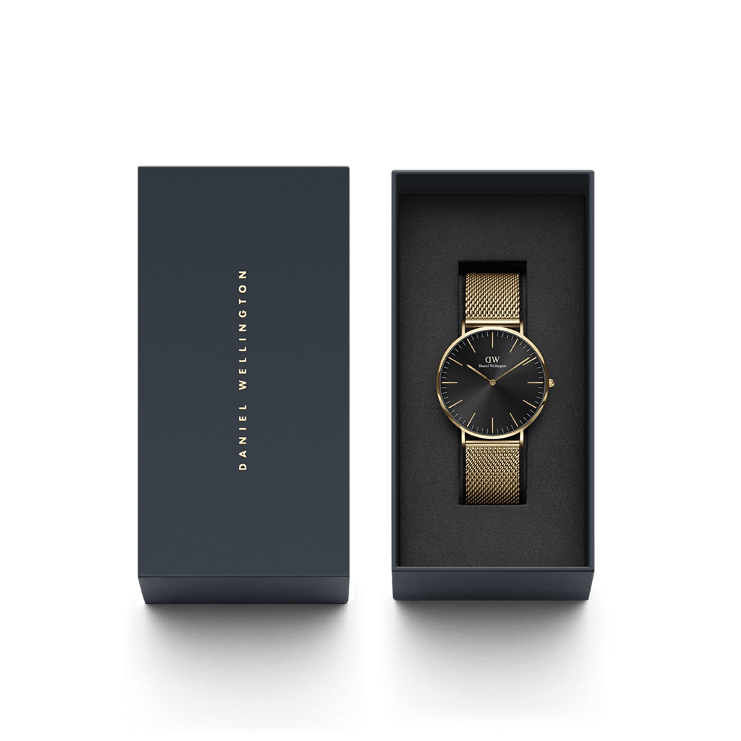 Daniel Wellington Classic 40 Evergold Gold & Onyx Watch