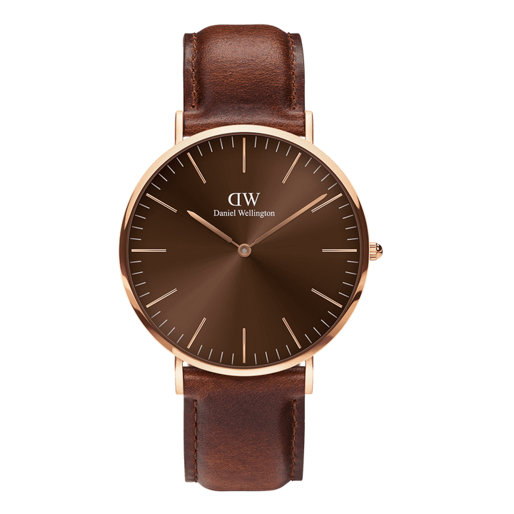 Daniel Wellington Classic 40 St Mawes Rose Gold & Amber Watch