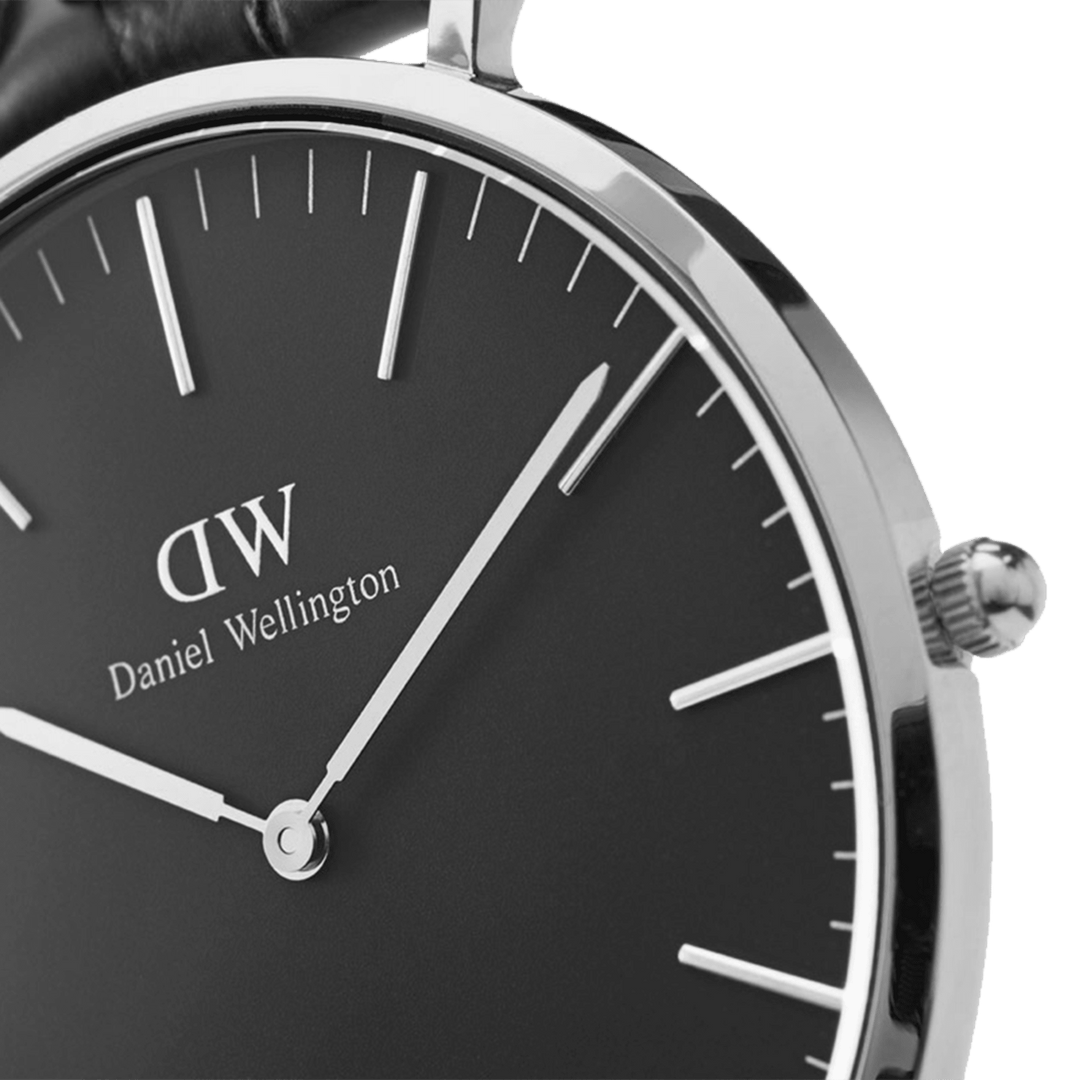 Daniel Wellington Classic 40 Cornwall Silver & Black Watch