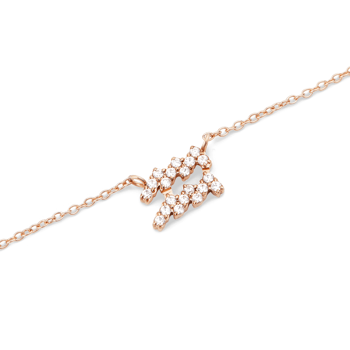 Daniel Wellington Zodiac Crystal Necklace Rose Gold