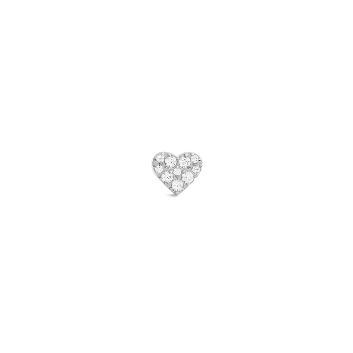 Daniel Wellington Crystal Heart Stud Silver