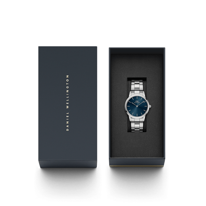 Daniel Wellington Iconic Link Arctic 40 Silver & Blue Watch