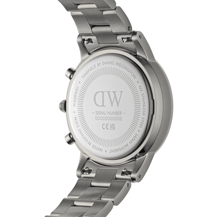 Daniel Wellington Iconic Chronograph 42 Link Anthracite-Grey Sunray Watch