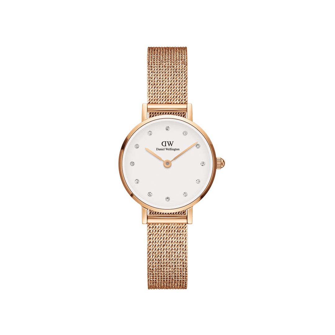 Daniel Wellington Petite 28 Pressed Melrose Lumine Rose Gold & White Watch