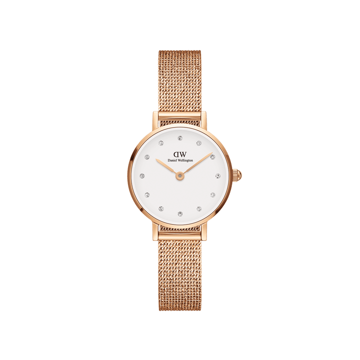 Daniel Wellington Petite 28 Pressed Melrose Lumine Rose Gold & White Watch