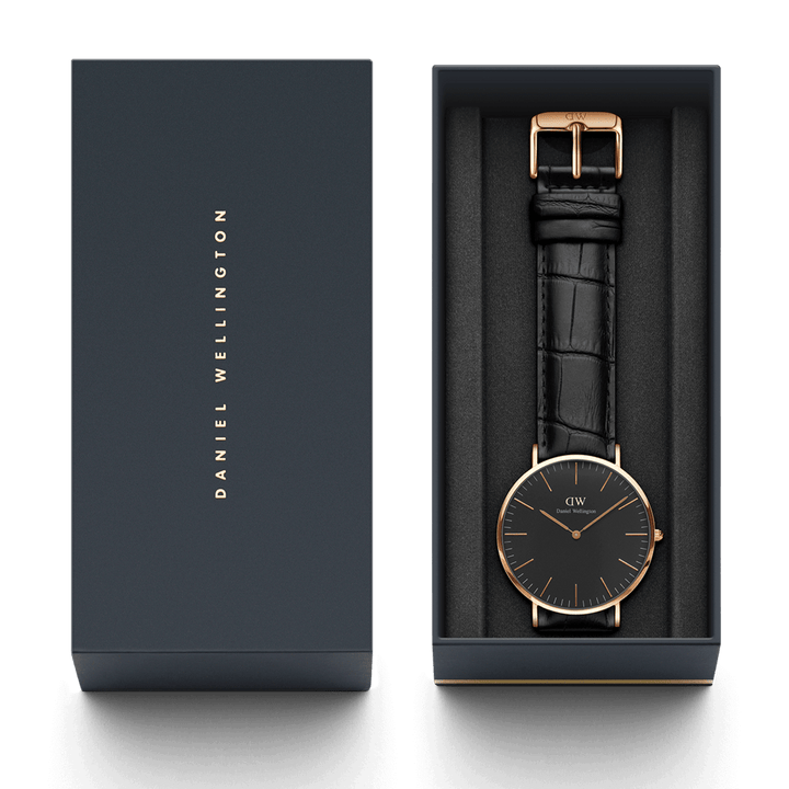 Daniel Wellington Classic 40 Reading Rose Gold & Black Watch