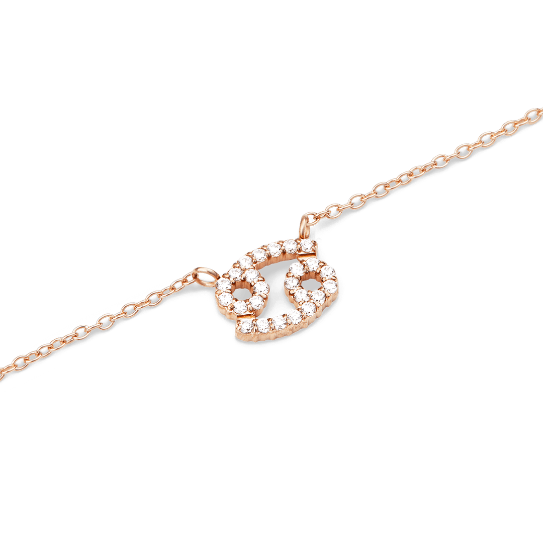 Daniel Wellington Zodiac Crystal Necklace Rose Gold