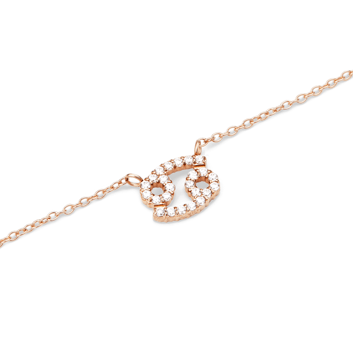 Daniel Wellington Zodiac Crystal Necklace Rose Gold