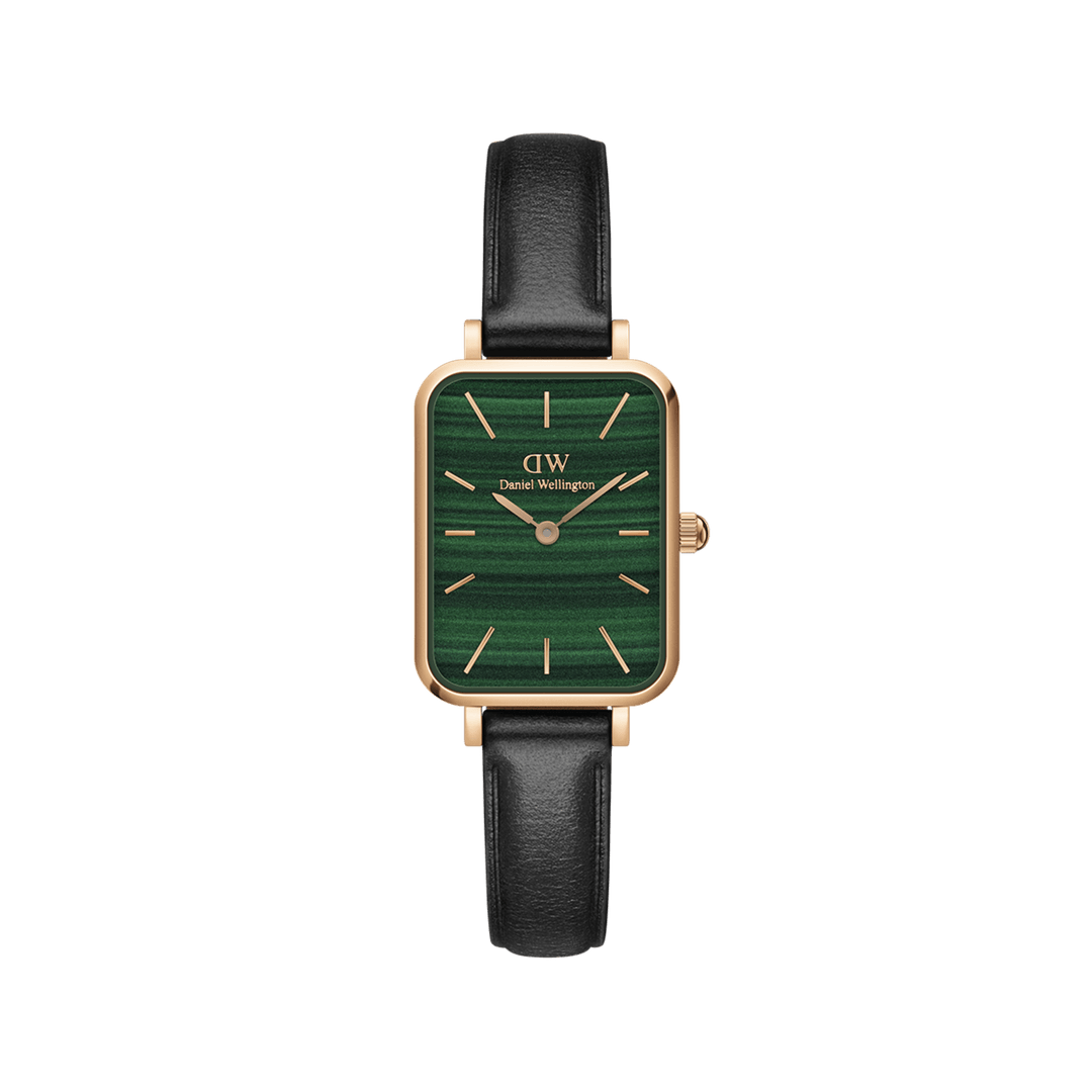 Daniel Wellington Quadro 20X26 Pressed Sheffield Rose Gold & Green Watch