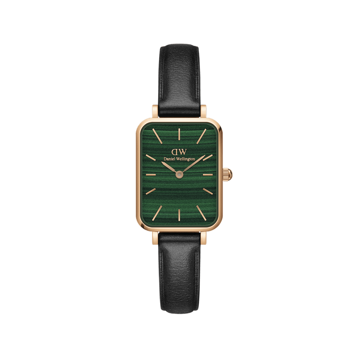 Daniel Wellington Quadro 20X26 Pressed Sheffield Rose Gold & Green Watch