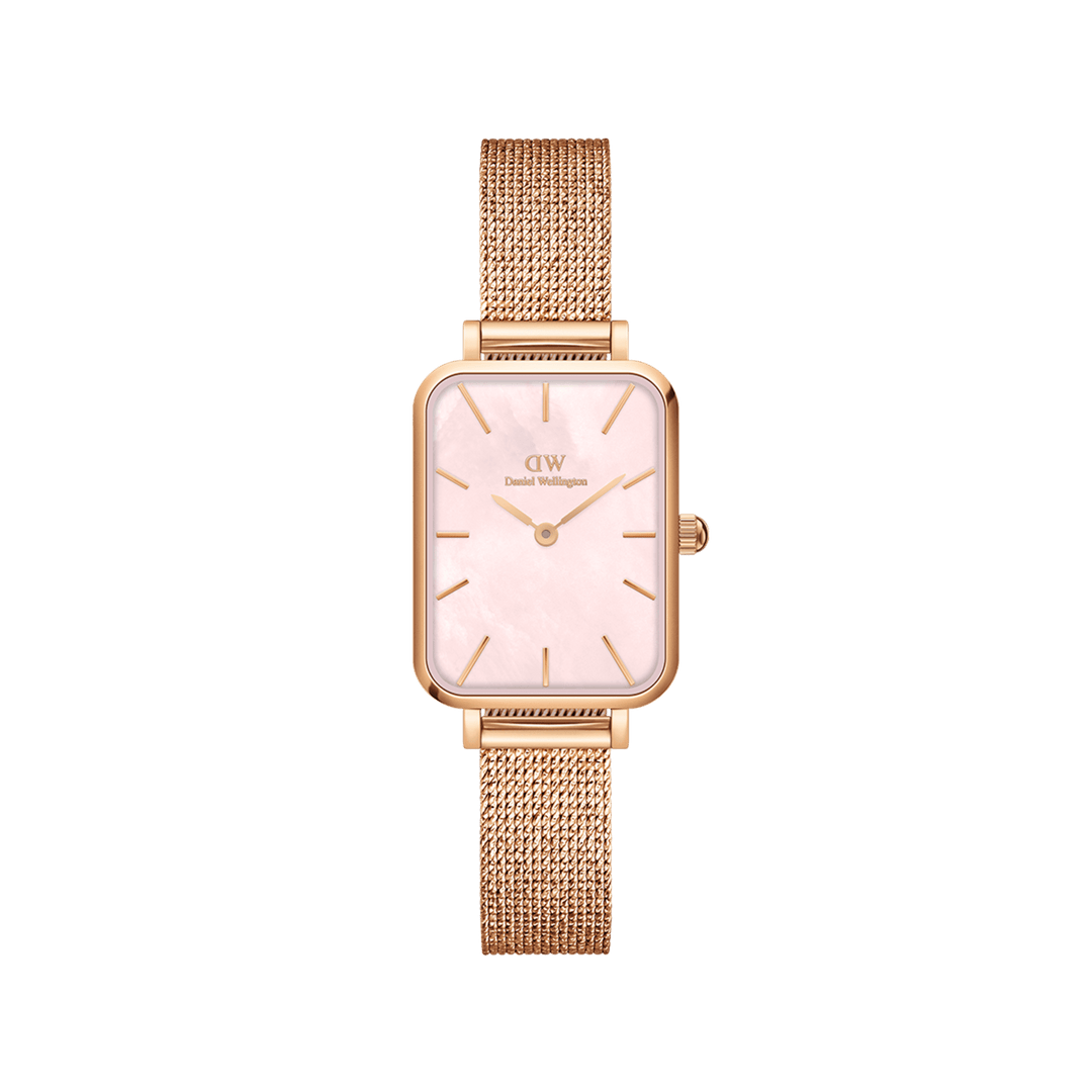 Daniel Wellington Quadro 20X26 Pressed Melrose Rose Gold Mother of Pearl Watch