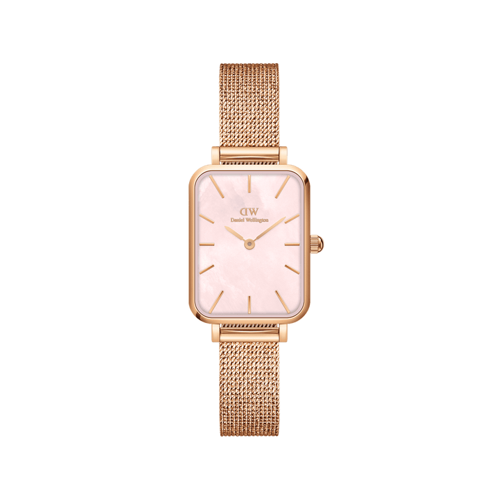 Daniel Wellington Quadro 20X26 Pressed Melrose Rose Gold Mother of Pearl Watch