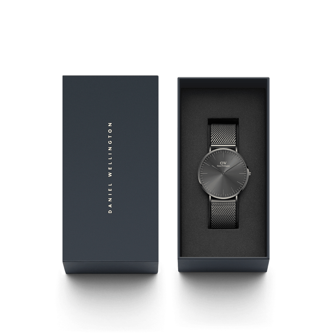 Daniel Wellington Classic 40 Anthracite Grey Sunray Watch