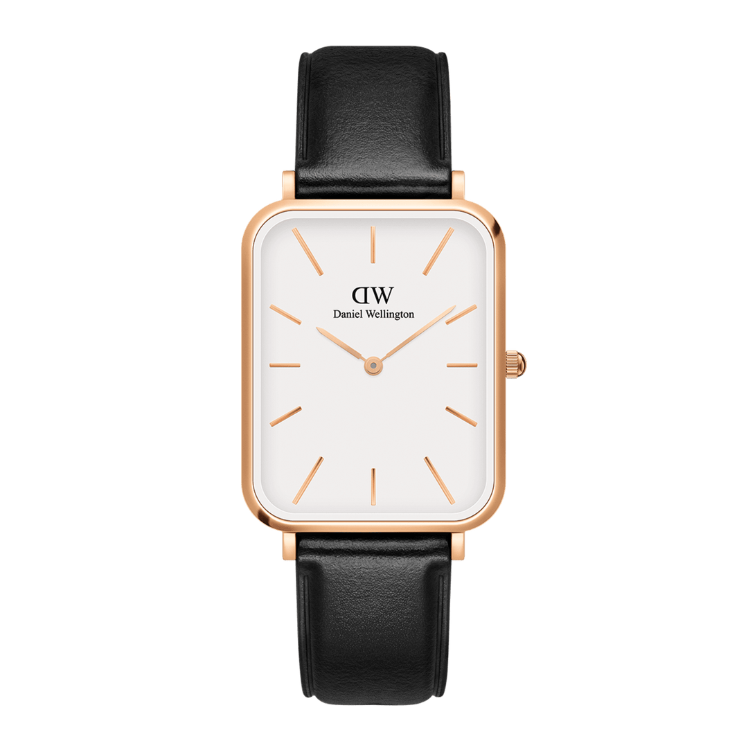 Daniel Wellington Quadro 20X26 Pressed Sheffield Rose Gold & White Watch