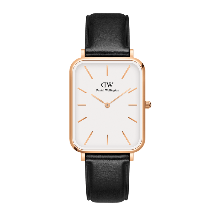 Daniel Wellington Quadro 20X26 Pressed Sheffield Rose Gold & White Watch