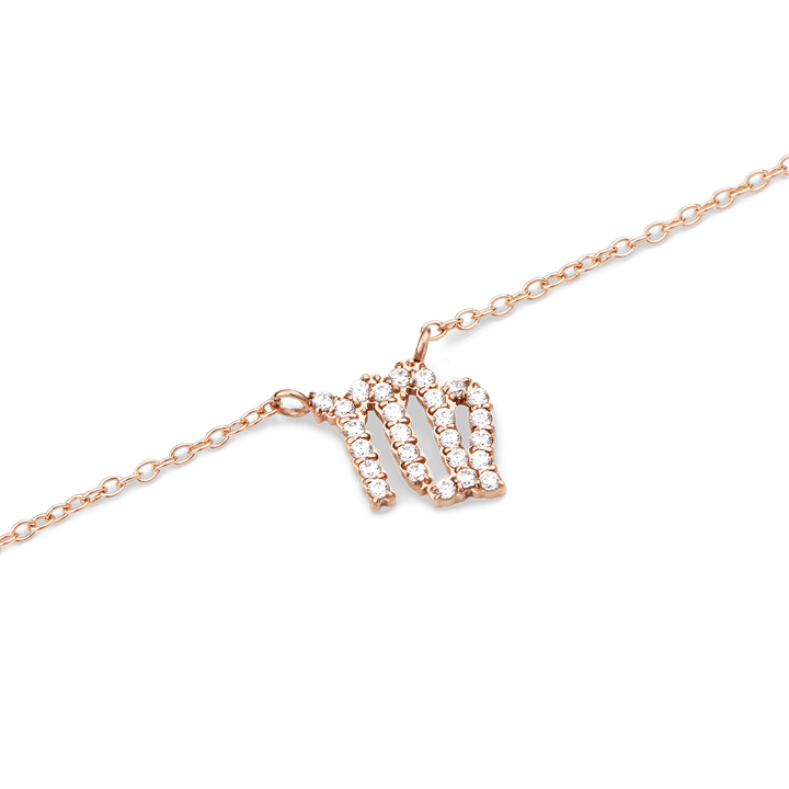 Daniel Wellington Zodiac Crystal Necklace Rose Gold