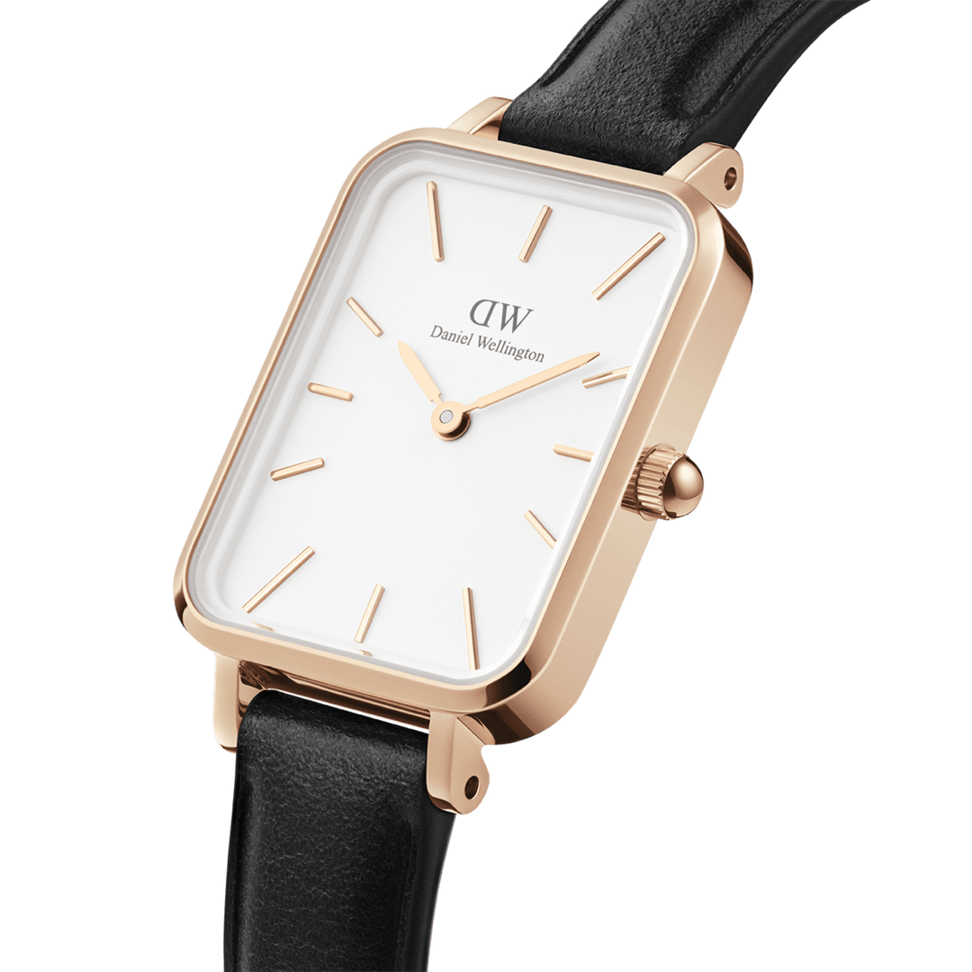 Daniel Wellington Quadro 20X26 Pressed Sheffield Rose Gold & White Watch