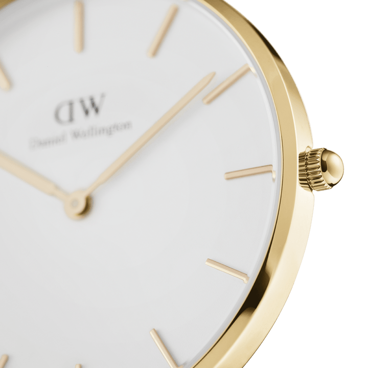 Daniel Wellington Petite 36 Evergold Gold & White Watch