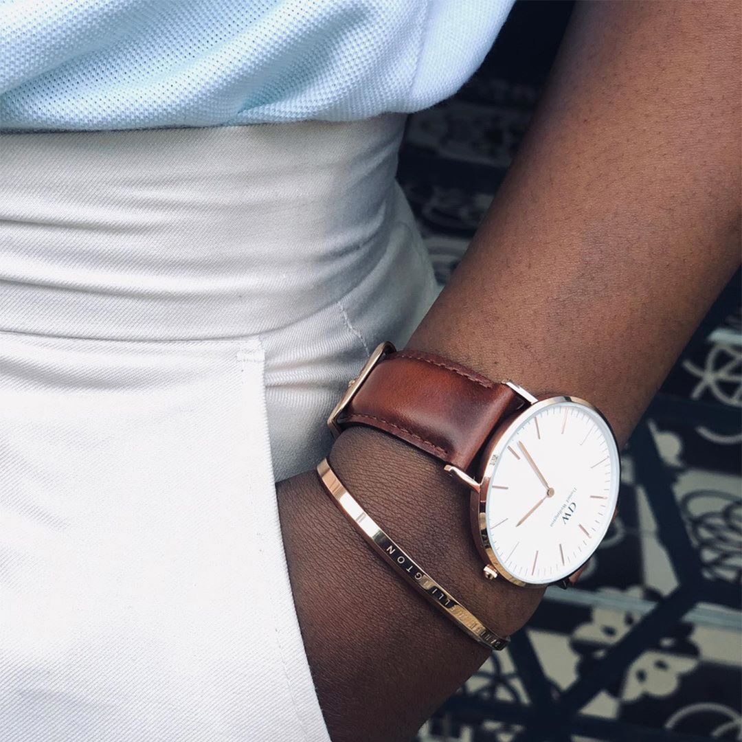 Daniel Wellington Classic 40 St Mawes Rose Gold & White Watch