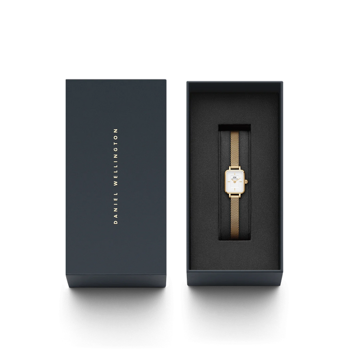 Daniel Wellington Quadro Mini 15x18 Evergold G White Watch