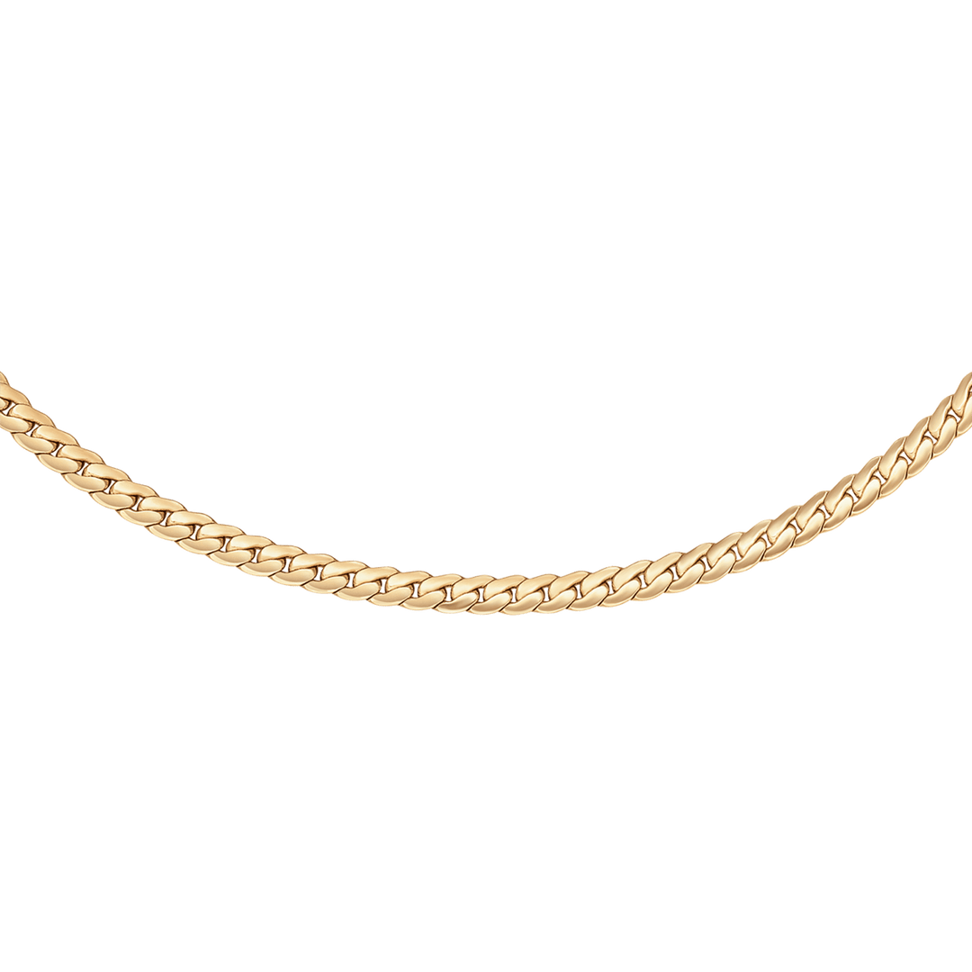 Daniel Wellington Elan Flat Chain Necklace Long Gold