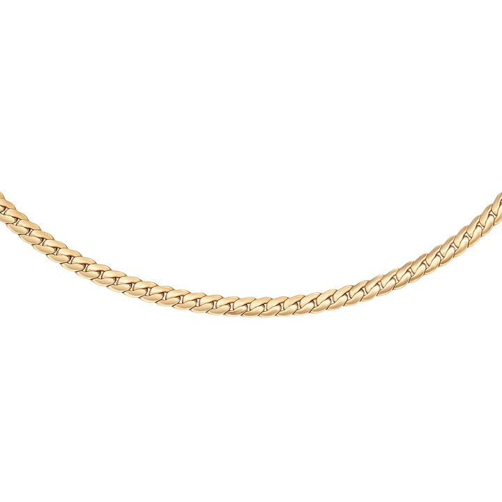 Daniel Wellington Elan Flat Chain Necklace Short Gold