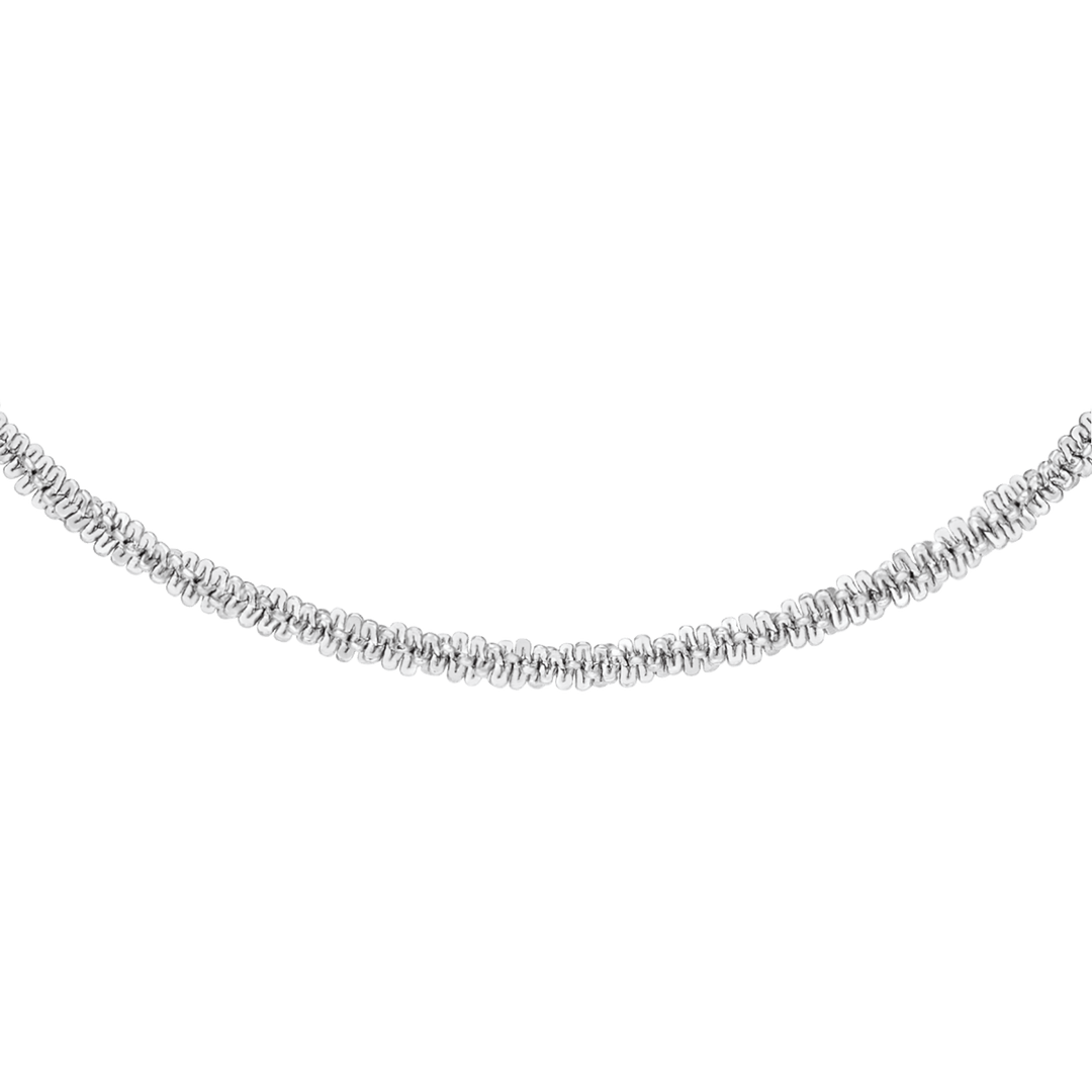 Daniel Wellington Elan Twisted Chain Necklace Long Silver