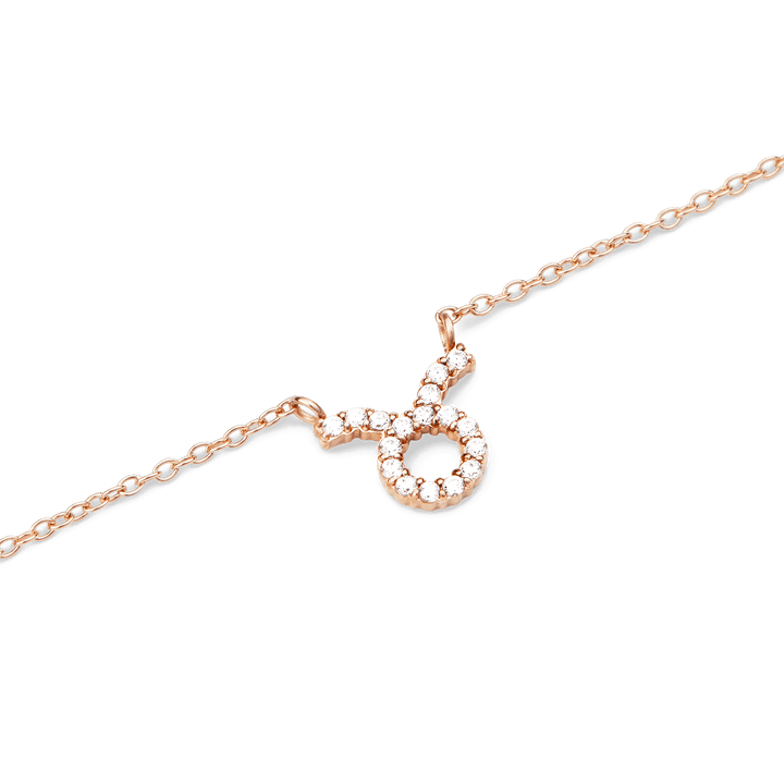 Daniel Wellington Zodiac Crystal Necklace Rose Gold