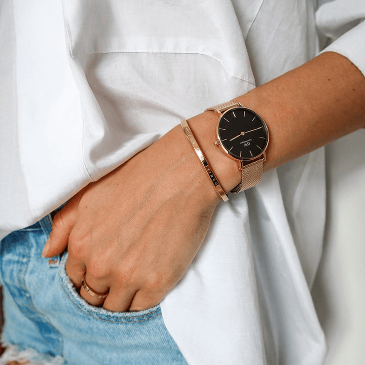 Daniel Wellington Petite 36 Evergold Gold & White Watch