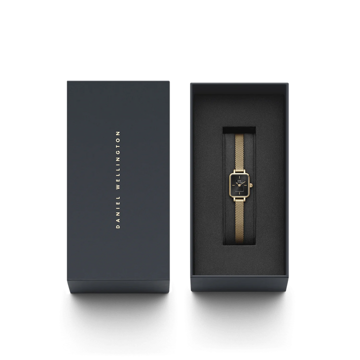 Daniel Wellington Quadro Mini Evergold Onyx Watch