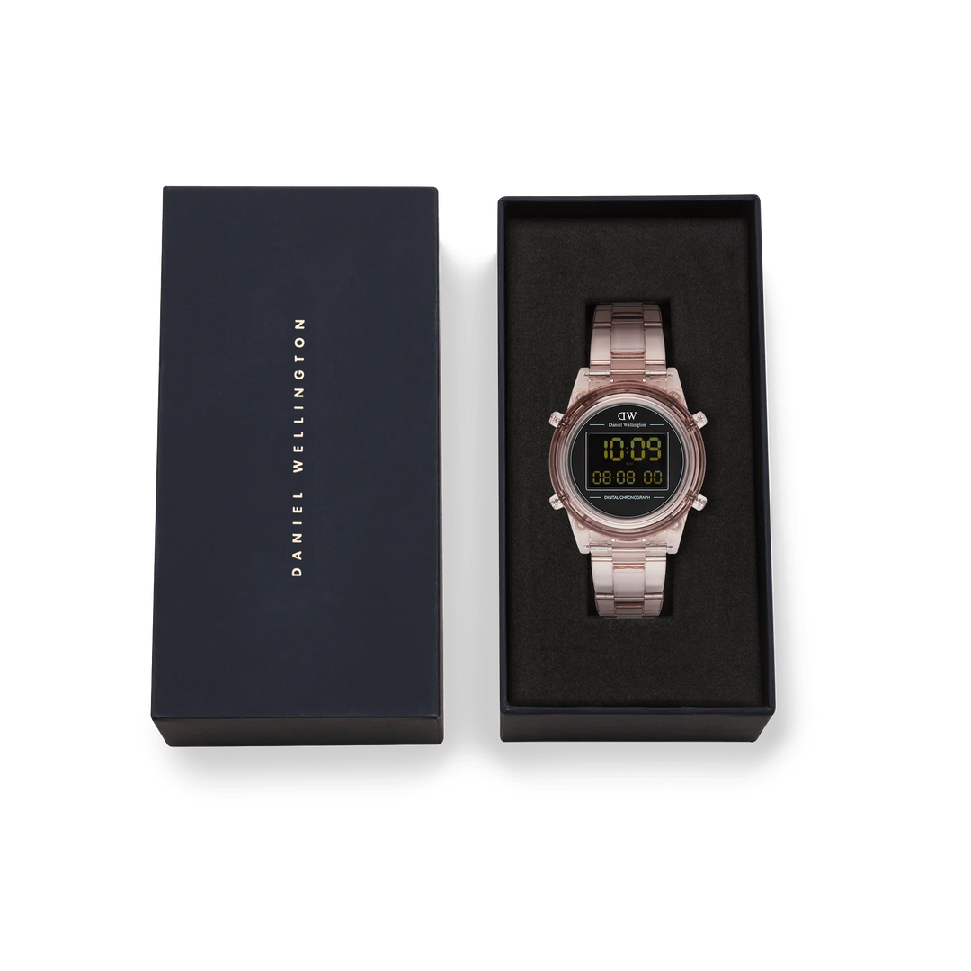 Daniel Wellington Retro Digital Dark Pink Watch