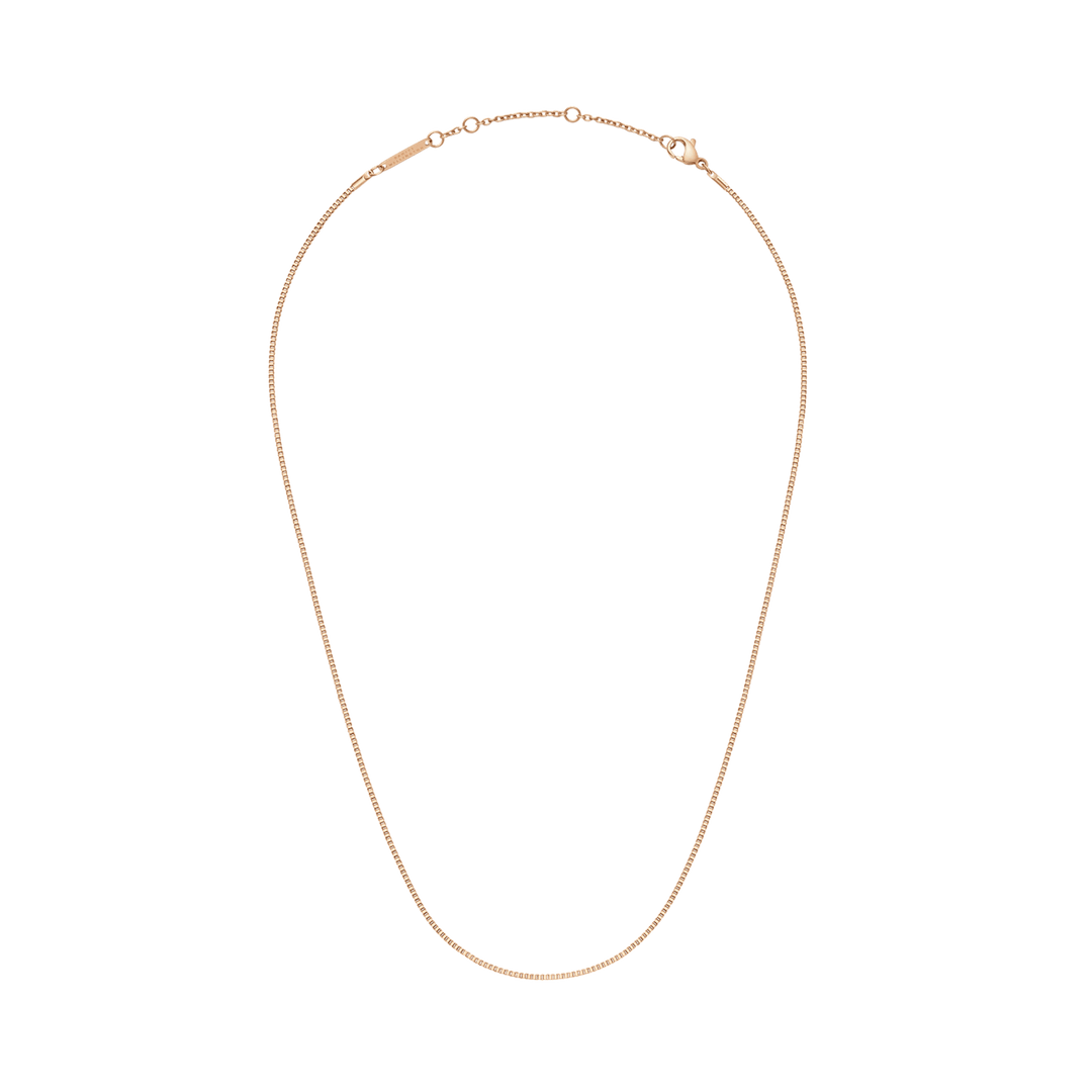 Daniel Wellington Elan Box Chain Necklace Long Rose Gold