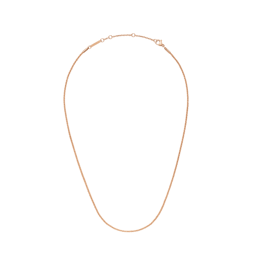 Daniel Wellington Elan Twisted Chain Necklace Long Rose Gold