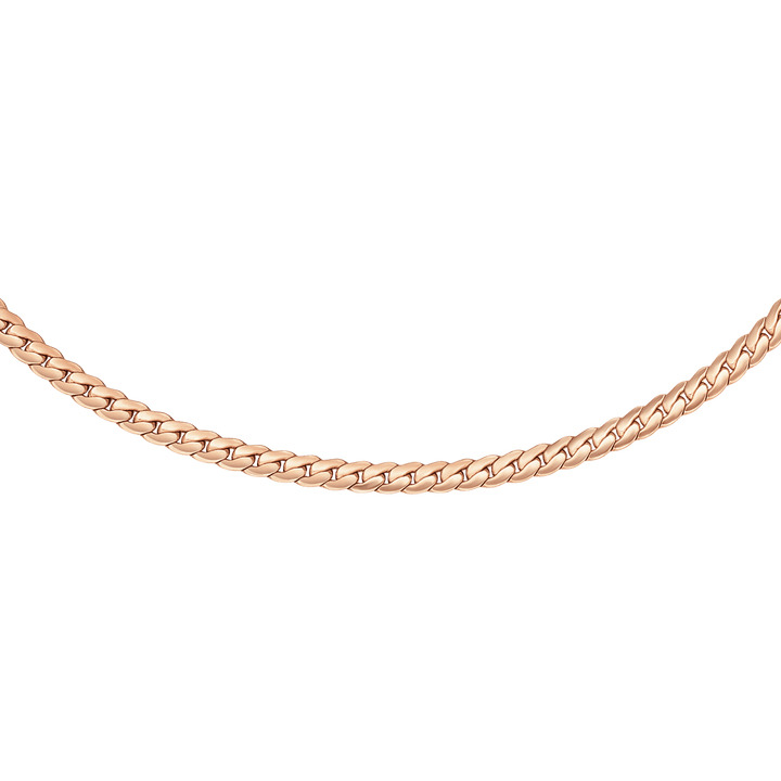 Daniel Wellington Elan Flat Chain Necklace Short Rose Gold