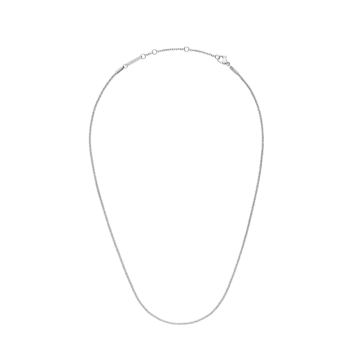 Daniel Wellington Elan Twisted Chain Necklace Long Silver